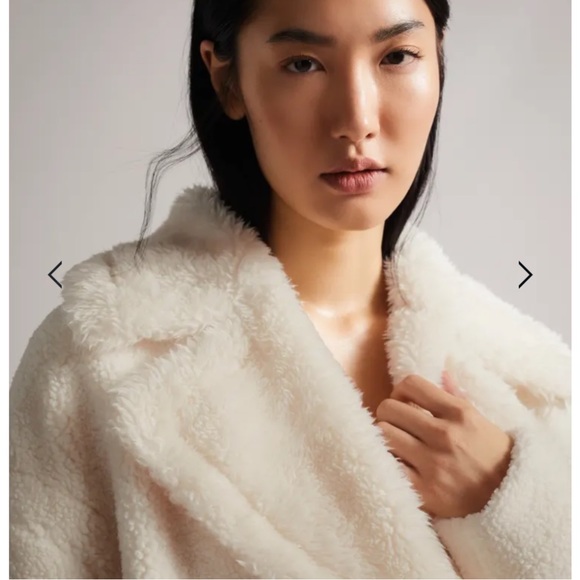 Ted Baker Jackets & Blazers - NWOT$675 STILL IN STORES TED BAKER MIX FABRIC FAUX FUR COCOON COAT SZ US 6 TED 2